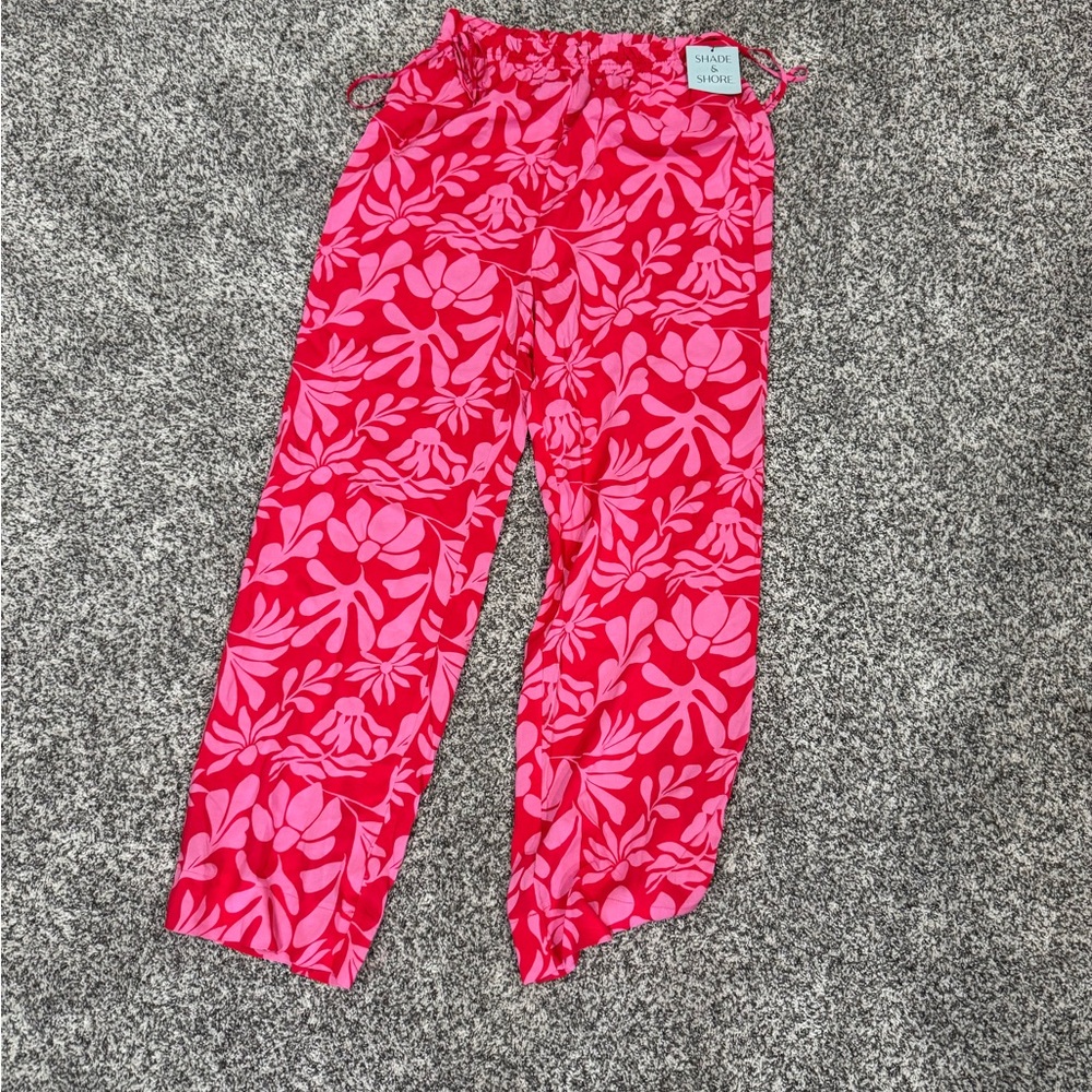 Shade & Shore Pink Floral Pants
